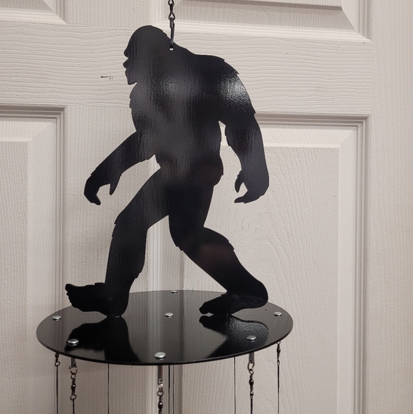 Sasquatch Metal Art with Green Trees - Picture 4 of 5